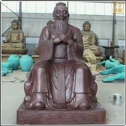 坐像孔子銅雕塑定制